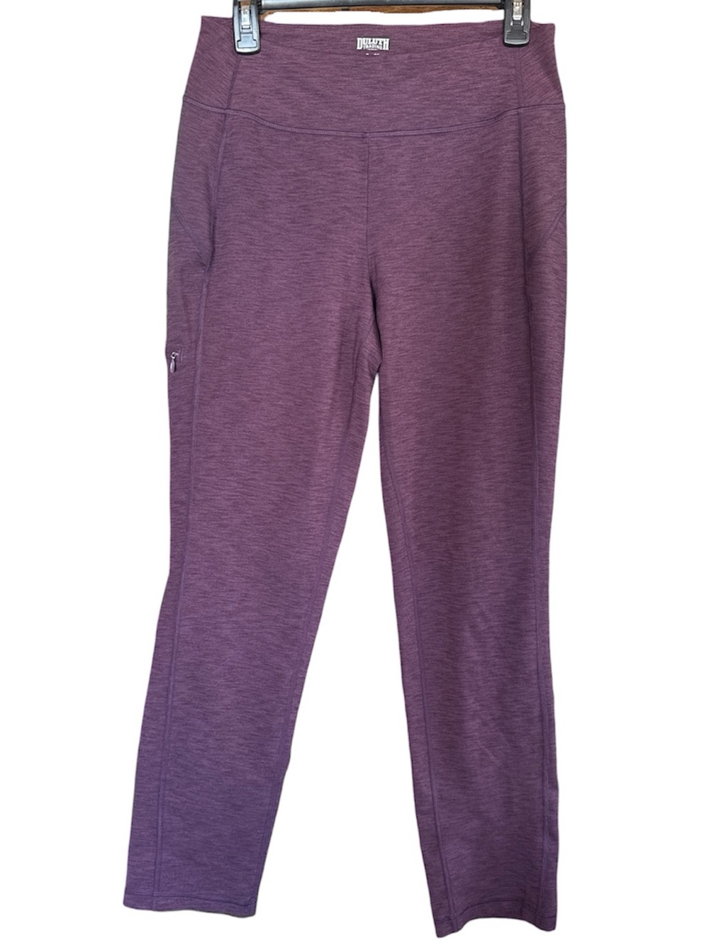 Duluth Trading Co NoGA Classic Slim Leg Pants Eggplant Heather Small 29